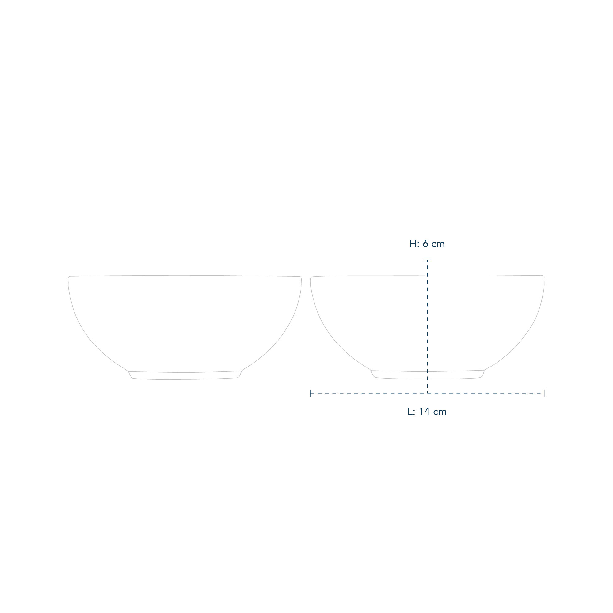 Line drawing of Black Fluted Mega Bowl 47 CL